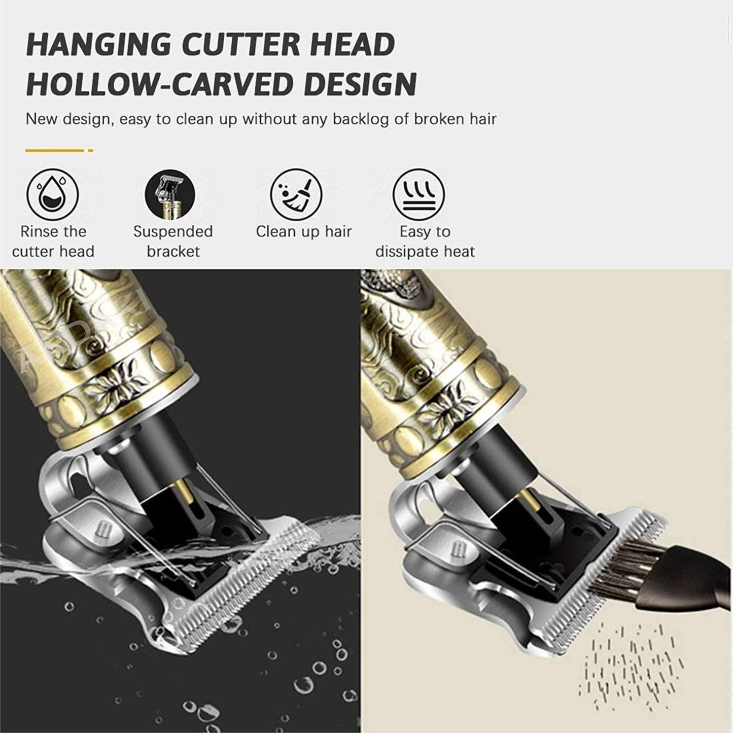 Hair Trimmer For Men Buddha Style hair Trimming Machine (Golden)