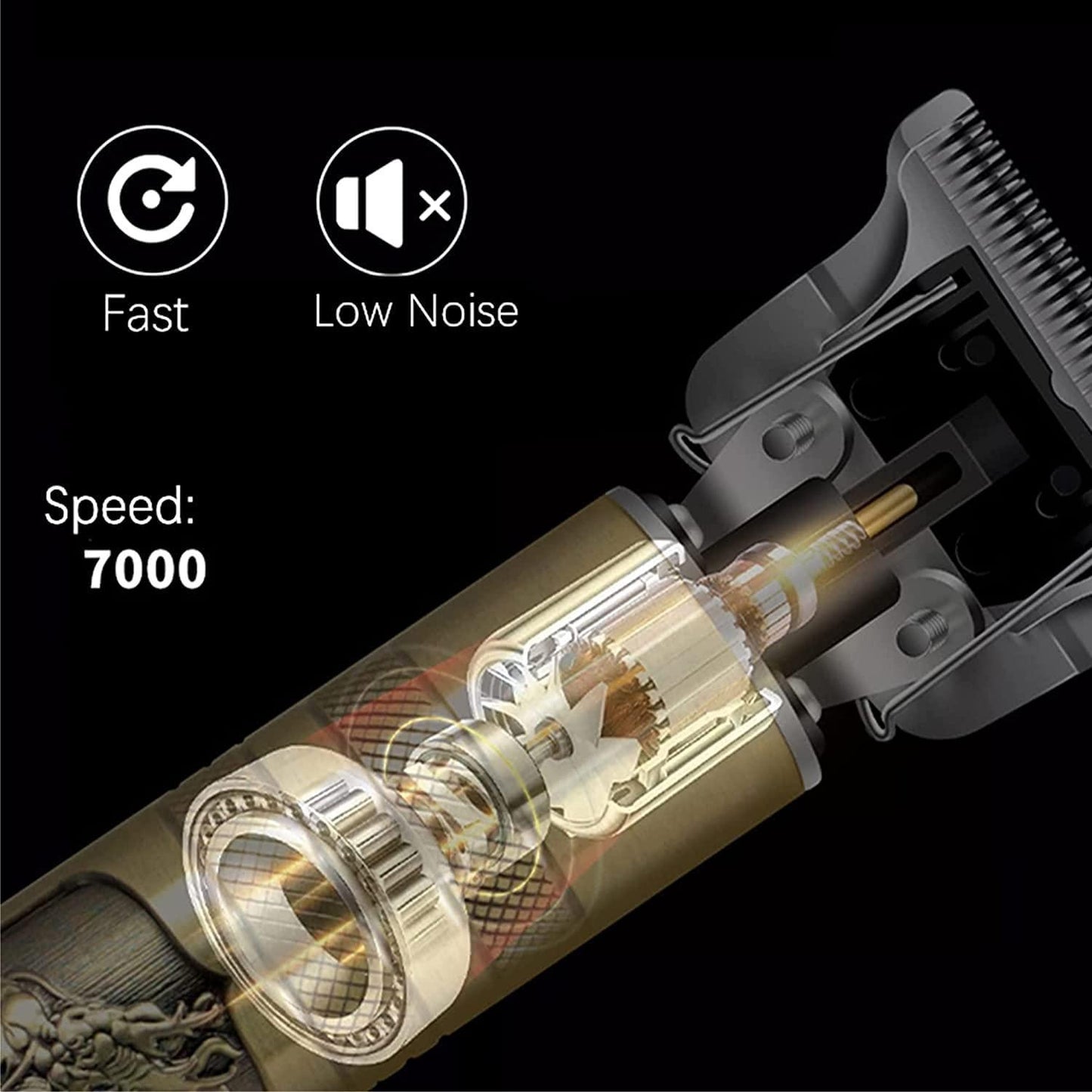 Hair Trimmer For Men Buddha Style  hair Trimming Machine (Golden)