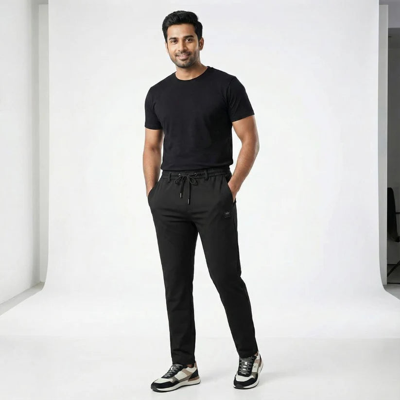 Pack of 3 MEGA-WINTER-OFFER 😍 Premium-Quality Men's Lycra-Pants (Black, Blue & Grey Color)