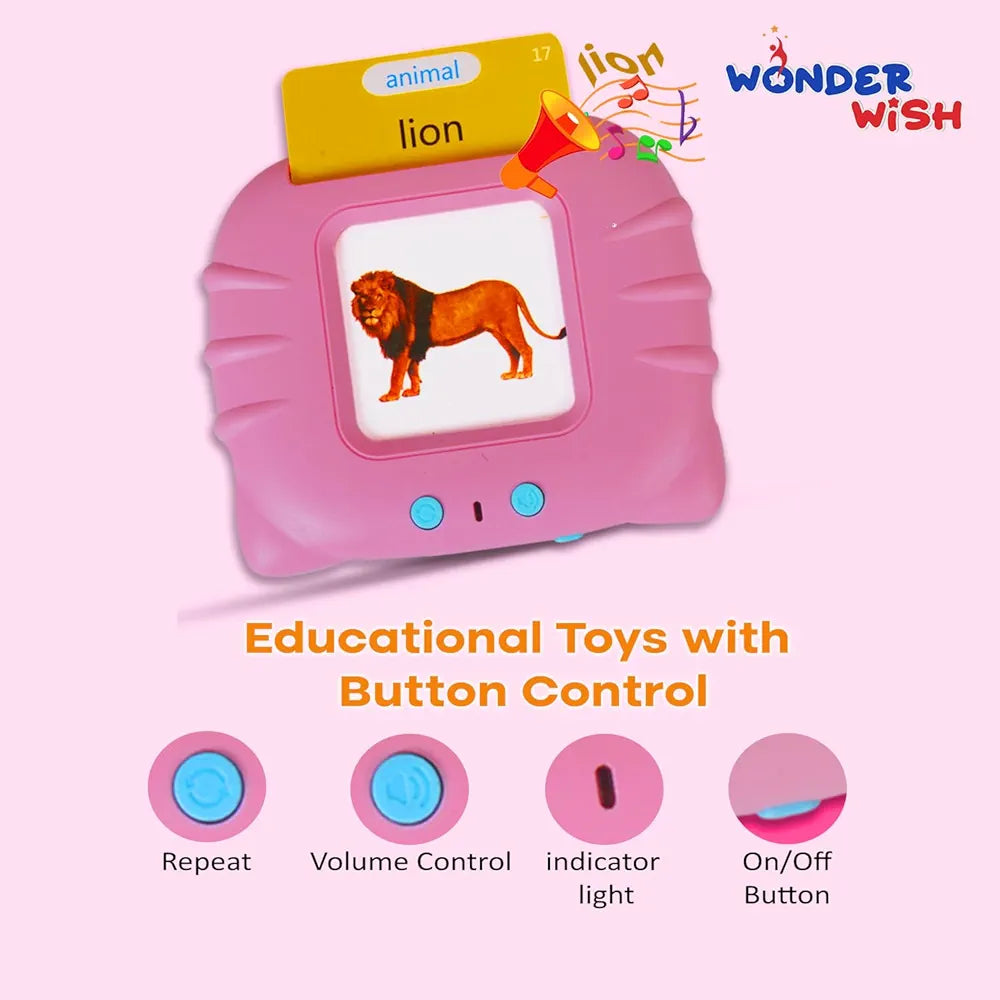 Flash Cards Educational Learning Toys for 2 to 6 Years Old Boys Girls, Educational Toddlers Toys Reading Machine with 224 Words Preschool Montessori Birthday Gift for Kids.
