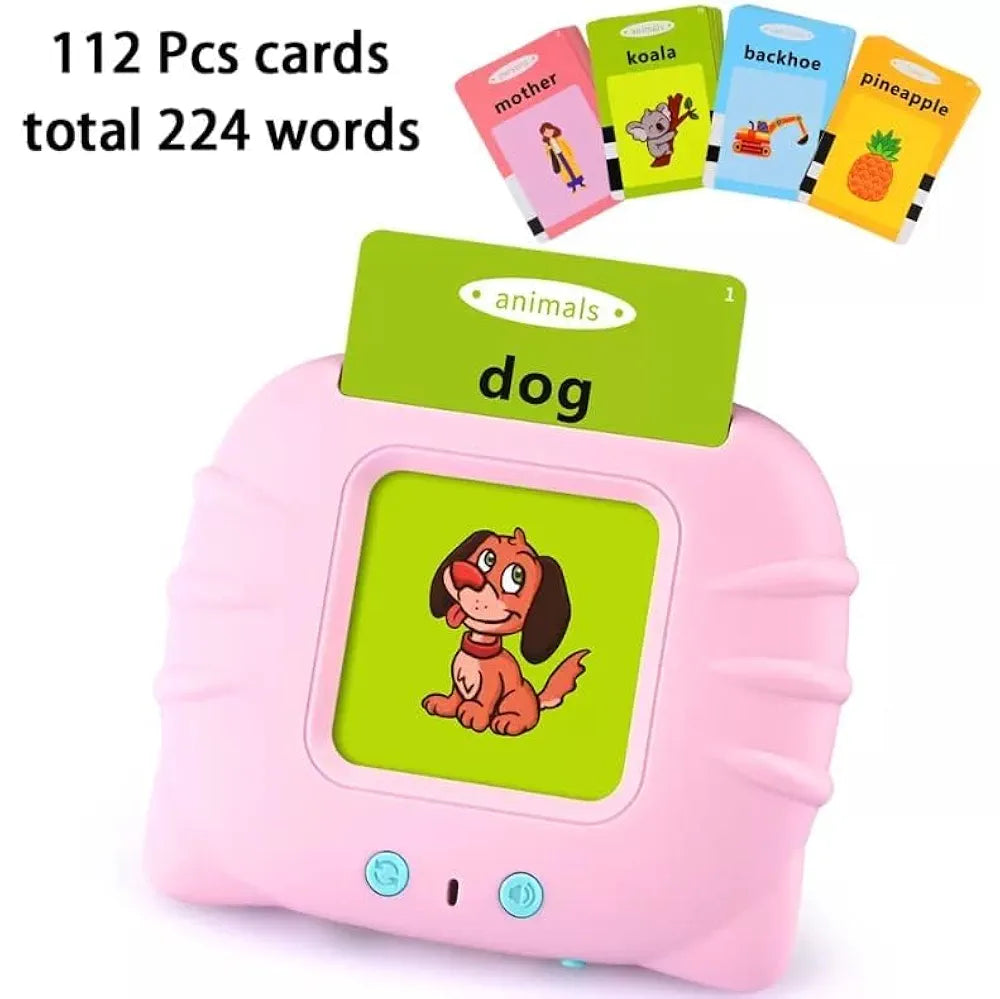 Flash Cards Educational Learning Toys for 2 to 6 Years Old Boys Girls, Educational Toddlers Toys Reading Machine with 224 Words Preschool Montessori Birthday Gift for Kids.