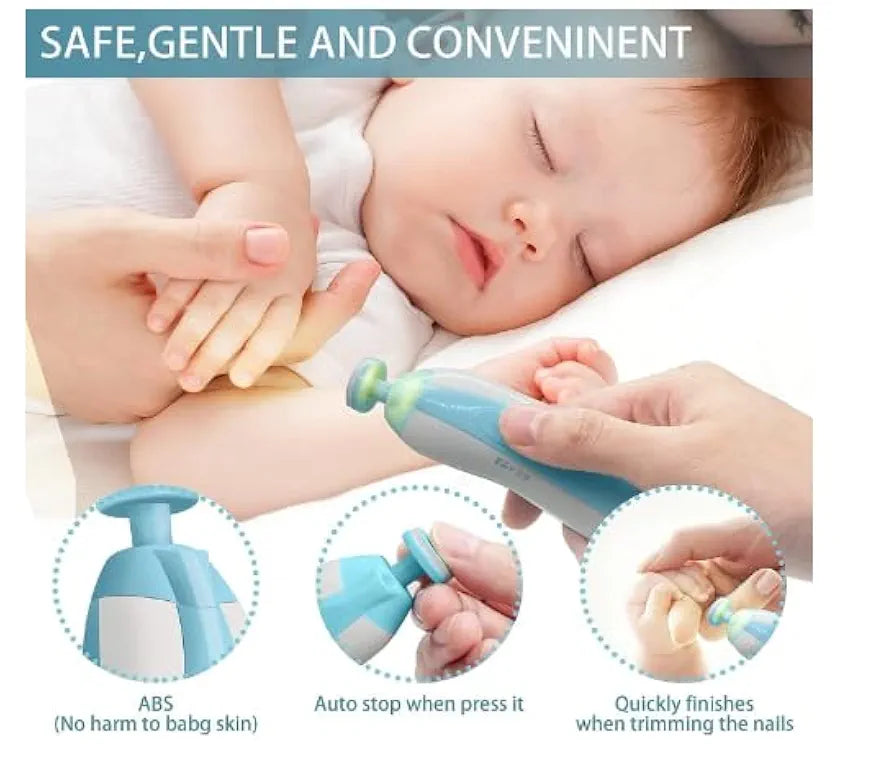 Electric Nail Trimmer for Baby, Baby Nail Trimmer, Baby Nail Cutter, Nail Trimmer for New Born Baby, Kids Nail Cutter with Light