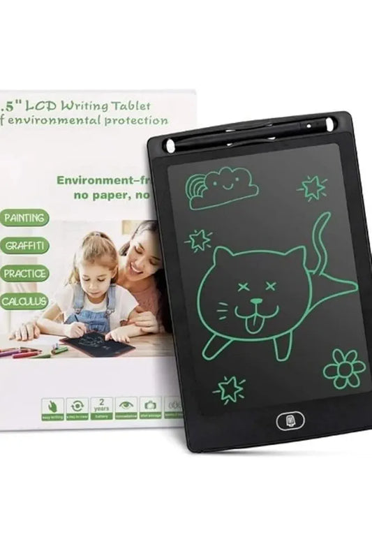 Re-Writable LCD Writing Tablet 8.5 Inch E-Notepad Ruff Pad with Screen 21.5cm for Drawing, Playing, Handwriting Gifts and Stylus Pen for Kids & Adults (Black)