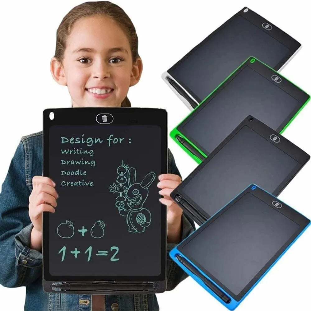 Re-Writable LCD Writing Tablet 8.5 Inch E-Notepad Ruff Pad with Screen 21.5cm for Drawing, Playing, Handwriting Gifts and Stylus Pen for Kids & Adults (Black)