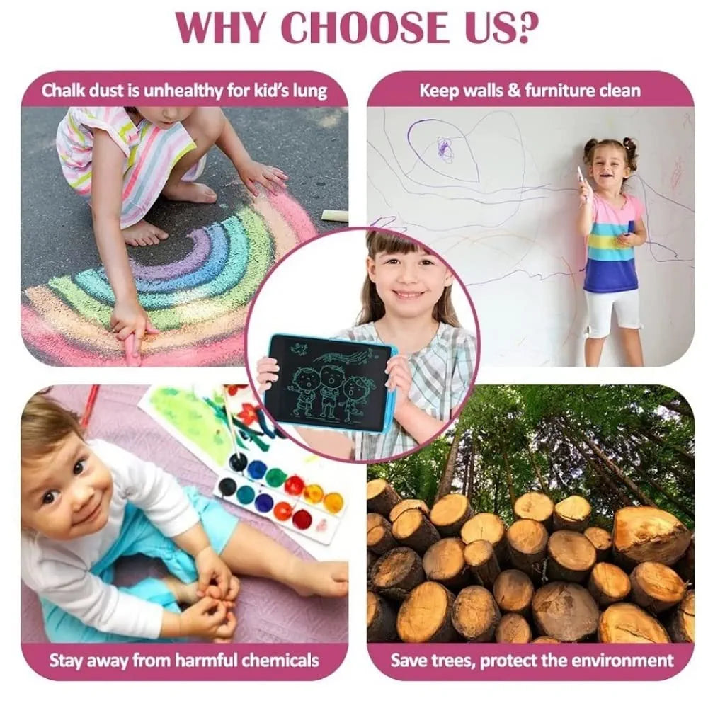 Re-Writable LCD Writing Tablet 8.5 Inch E-Notepad Ruff Pad with Screen 21.5cm for Drawing, Playing, Handwriting Gifts and Stylus Pen for Kids & Adults (Black)