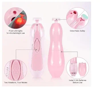 Electric Nail Trimmer for Baby, Baby Nail Trimmer, Baby Nail Cutter, Nail Trimmer for New Born Baby, Kids Nail Cutter with Light