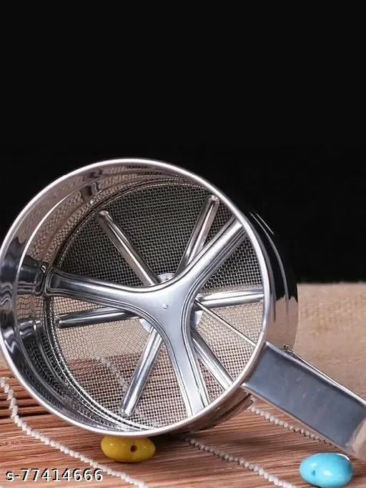 Flour Sifter Shaker, Stainless Steel Fine Mesh Screen Flour Sieve Cup For Icing Sugar Tapioca Flour Coconut Flour Cake Flour