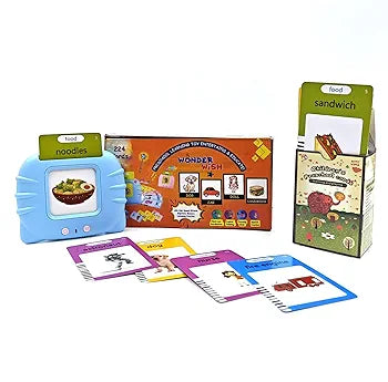 Flash Cards Educational Learning Toys for 2 to 6 Years Old Boys Girls, Educational Toddlers Toys Reading Machine with 224 Words Preschool Montessori Birthday Gift for Kids.